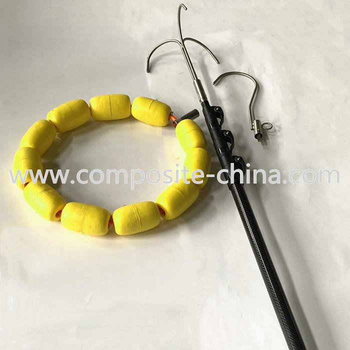 Carbon Fiber Dej cawm Telescopic Ncej